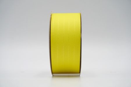 Желтая лента с узором в виде решетки из гросгрейна_K1747-A12